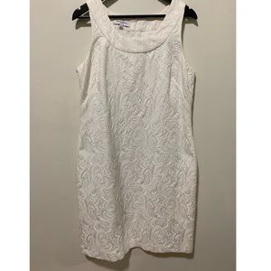 Textured Cream Summer Dress